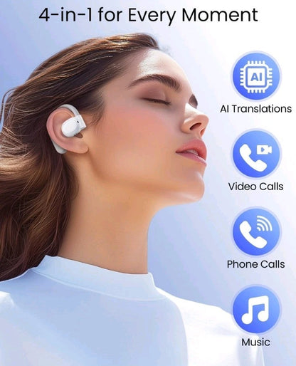 AI Translation Earbuds Real-Time 164 Language Translator 80H Playtime Wireless