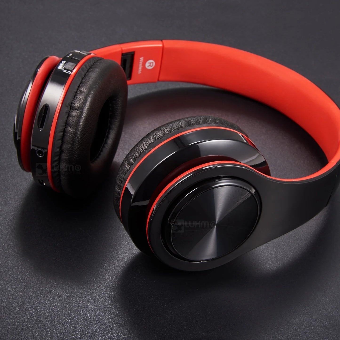 Bluetooth Headphones over Ear, LUXMO Wireless Noise Cancelling Headphones Foldable Stereo Headset with Mic, Rechargeable Headphones Handsfree Headphones for PC, Laptops and Smartphones