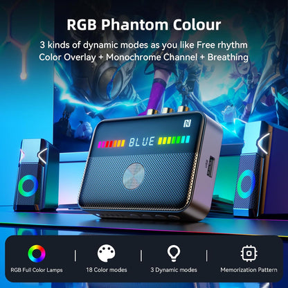 M13 RGB Bluetooth 5.3 Audio Receiver Transmitter, Bluetooth Audio Adapter for Old Home Stereo/Speakers TV with Display, USB, RCA, 3.5Mm AUX, DAC, Coaxial, Optical